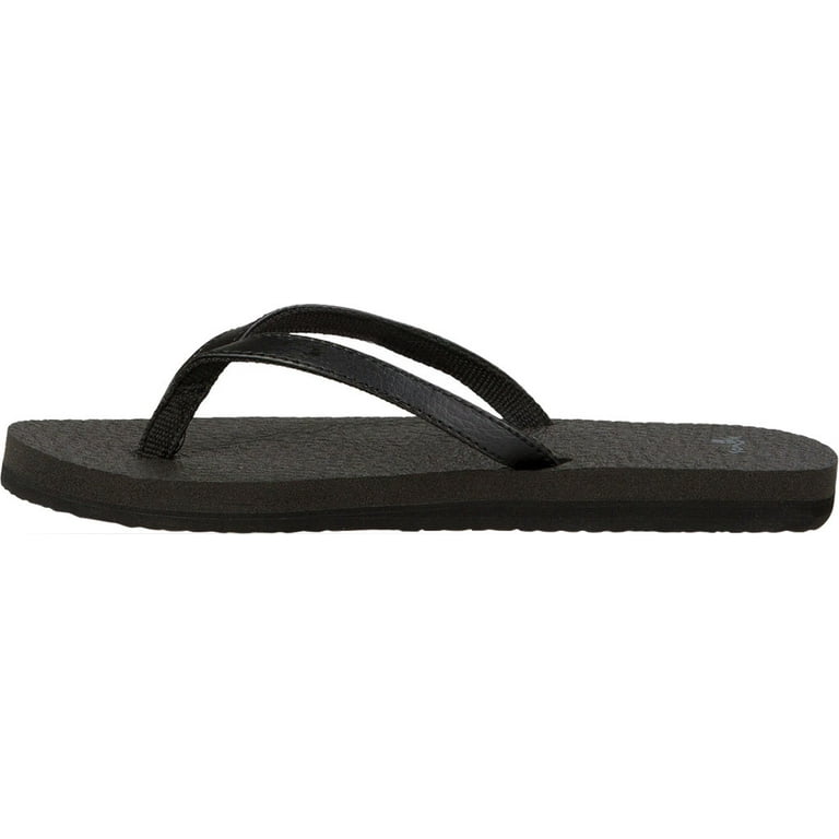 Women s Sanuk Yoga Spree 4 Flip Flop Black Synthetic 10 M