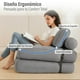 thumbnail image 5 of Magma Life Sofá Plegable 2 en 1, Terciopelo Suave, Relleno de Memory Foam, Respaldo Antideslizante, Color Gris, 85x85x78 cm, Se Convierte en Cama, Ideal para Sala, Recámara u Oficina, 5 of 8
