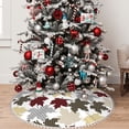 thumbnail image 5 of Rocae colorful Maple for Christmas Tree Skirt with Pom Pom Trim for Holiday Party for Holiday Home Decor Indoor Outdoor-36", 5 of 7
