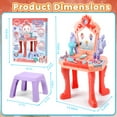 thumbnail image 6 of JoyStone Toddler Makeup Table with Mirror and Chair, Kids Makeup Vanity Set with Accessories and Lights and Music Sounds, Makeup Accessories & Blowdryer for Toddlers 3+ Years Old, 6 of 9
