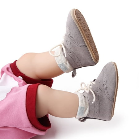 

Sunhillsgrace Girls Boys Single Shoes Lace Up First Walkers Shoes Toddler Soft Bottom Breathable Princess Shoes