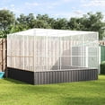 thumbnail image 3 of vidaXL Aviary Silver and Anthracite Galvanized steel, steel Large Locks, 3 of 9