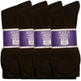 thumbnail image 3 of Yacht & Smith Loose Fit Non-Binding Soft Cotton Diabetic Crew and Ankle Socks, Bulk Value Pack, 3 of 5
