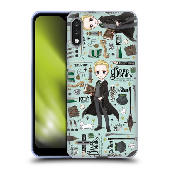 Head Case Designs Officially Licensed Harry Potter Deathly Hallows XXXVII Draco Pattern Soft Gel Case Compatible with LG LG K22