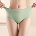 thumbnail image 3 of Siminsem High Waisted Period Underwear Women Leak Proof Cotton Panties Heavy Flow Menstrual Postpartum Briefs 3 Pack, Mint Green,XXXL, 3 of 6