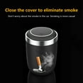 thumbnail image 4 of Car Ashtray under $5! Yannianjz Car Ashtray with LED Light, Portable Ashtray with Lid for Car Home, Stainless Steel Ashtray with Detachable Design, Smokeless Ashtray for Indoor Outdoor, 4 of 7