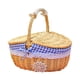 thumbnail image 3 of Cesta de picnic de mimbre portátil de estilo vintage con cuerpo tejido de mimbre. Pequeño, 3 of 9