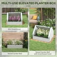 thumbnail image 4 of Shade&Beyond Raised Garden Bed Galvanized Raised Beds with Cover for Gardening Vegetables 8x4x1 ft Metal Planter Box Outdoor Use, Clear, 4 of 5