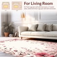 thumbnail image 2 of ODIKA 8'x10' Machine Washable Non-Slip Area Rug, Whimsical Floral Sprig Patterned for Sweet Dreams High Traffic Rug, Pink, 145653, 2 of 7
