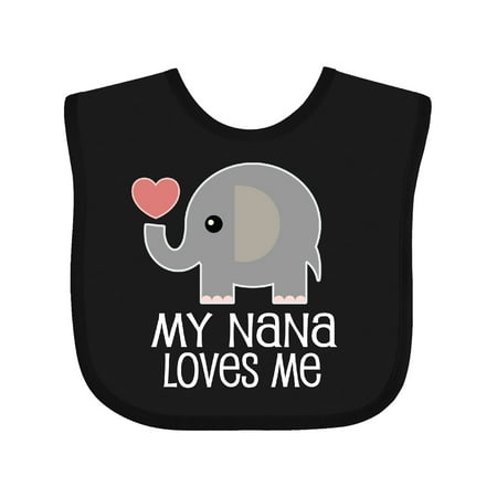 

Inktastic Nana Loves Me for Grandkids Gift Baby Boy or Baby Girl Bib