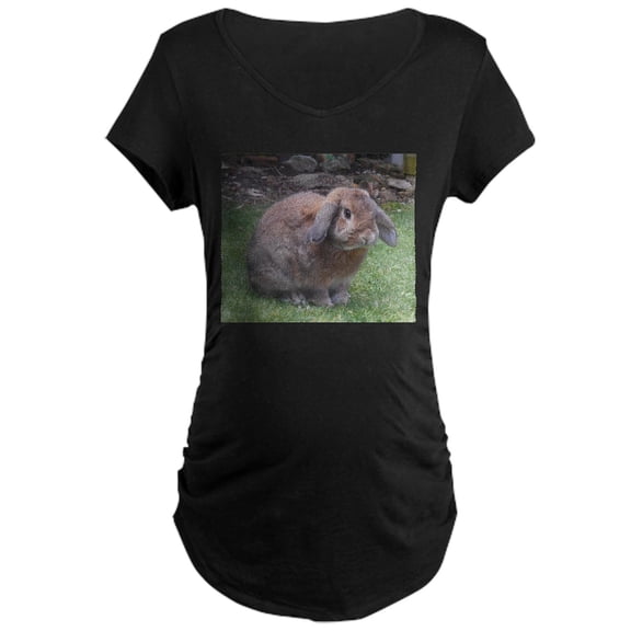 CafePress - Floppy Eared Bunny Maternity T Shirt - Maternity Dark T-Shirt