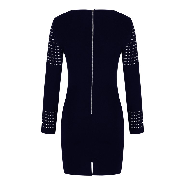 Formal Dresses for Women V Neck Long Sleeve Hot Drill Slim Fitted Mini Dress  Short Dress Wear to Work - Walmart.com