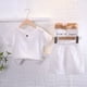 thumbnail image 2 of Odeerbi 1-8 Años Niños Trajes de Verano Algodón Lino Manga Corta Tops Pantalones Cortos Conjunto de Dos Piezas, 2 of 4