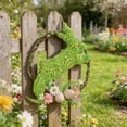 thumbnail image 4 of Easter Wreath Rattan Wooden Decorative Table Hanging Ornament, Artificial Flower Rabbits Door Hanger Indoor Decor, 9.84 Inch Spring Centerpiece, 4 of 8