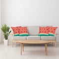 thumbnail image 4 of Ambesonne Fruit Throw Pillow Cover 4 Pack, Minimalistic Watermelon Art, 16", Jade Green Scarlet Black, 4 of 7
