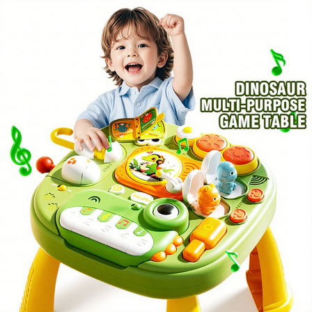 Baby Activity Table Learn Activity Center with Dinosaur Musical Piano & Light for Toddlers 18M 