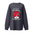 thumbnail image 3 of Gibobby Jersey de forro polar Sudadera con estampado navideño para mujer, Top de manga larga, sudadera informal con cuello Rojoondo para otoño e invierno (Gris, S), 3 of 4