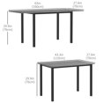 thumbnail image 3 of HOMCOM Folding Kitchen Table, Expandable Table for Small Spaces, Dark Grey, 3 of 10