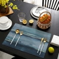 thumbnail image 7 of Placemats Set of 4 Modern Abstract Art Placemats Heat Resistant Non-Slip Artwork Wedding Restaurant Party Placemats Washable Table Mats for Home Kitchen (Blue and Grey, 18"X12"inch), 7 of 7