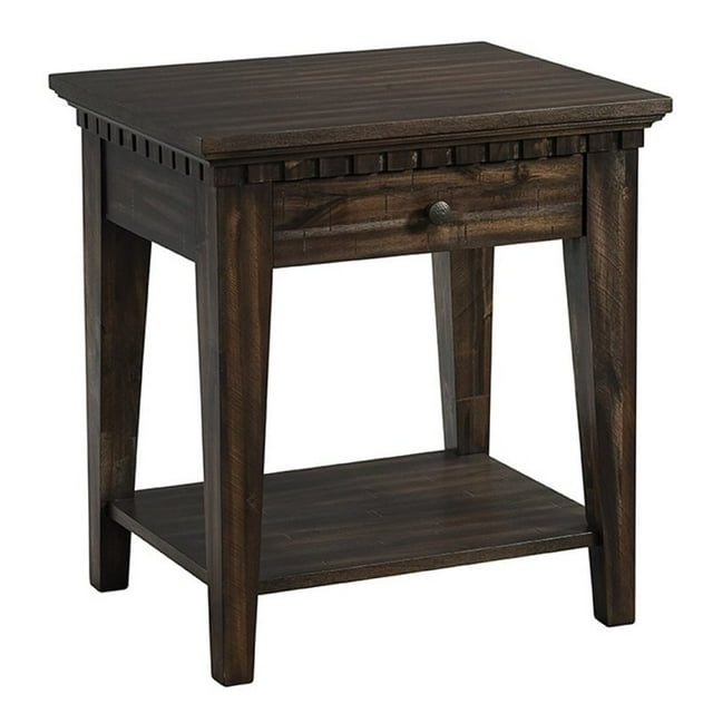Picket House Furnishings Table d'Appoint Steele en Chêne Gris