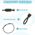 thumbnail image 3 of Uxcell Dia Vinyl Coated Stainless Steel Cable with Loop, Flexible Wire Rope Security Chain Lanyard for Outdoor Lighting 1/8" 3.3ft Black, 3 of 7