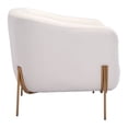 thumbnail image 3 of ZUO Fauteuil Micaela Ivoire & Or, 3 of 6