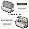 thumbnail image 5 of Standing Pencil Case with Base Large Capacity Stationery Pouch Pen Bag with Zipper for Women Men Black Cat Walking Fields, 5 of 7