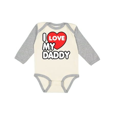 

Inktastic I Love my Daddy Gift Baby Boy or Baby Girl Long Sleeve Bodysuit