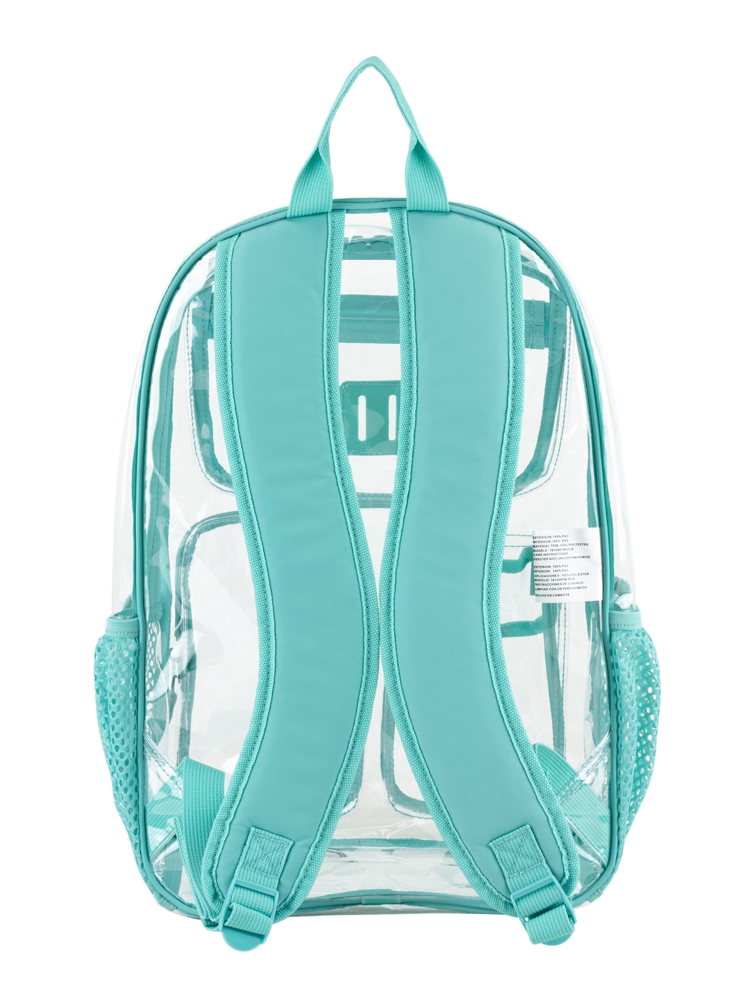 Eastsport Unisex Pro Cargo Clear 17" Backpack, Pool Blue