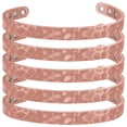 thumbnail image 1 of Pulsera de cobre unisex CooperWavs 5Pzas 15-18cm 8mm Cobre Texturizado Color: Cobre., 1 of 5