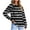 Black, variant on Otntypg Fall Womens Baggy Sweatshirts Lightweight Casual Striped Color Block Printed Long Sleeve Oversized Crewneck Pullover Tops with Pockets Trendy Basic Tunic Outfit Clothes Green XXXXL