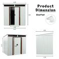 thumbnail image 5 of Kselythan 6ft x 5ft Outdoor Metal Storage Shed,With Floor,Window,Lockable Sliding Doors,Waterproof&UV Protection,Garden Storage Shed,For Backyard Patio Lawn Tool Storage, 5 of 8