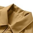 thumbnail image 4 of Jacket for Men Solid Color Long Sleeve Zip Up Regular Fit Casual Turn Collar Lightweight Breathable Daily Outdoor Travel Business Outerwear Coat Tops Gold,XXXXL, 4 of 8