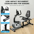 thumbnail image 6 of HASIMAN Indoor Recumbent Exercise Bike Magnetic Resistance Workout Bike Sit Down Stationary Bicycle with Adjustable Seat & Luminous Monitor for Gym Seniors Adults 350LBS, 6 of 9