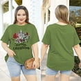 thumbnail image 4 of XCHQRTI Christmas Tree Shirt for Women Plus Size Tshirt Short Sleeve Graphic Top, 4 of 10