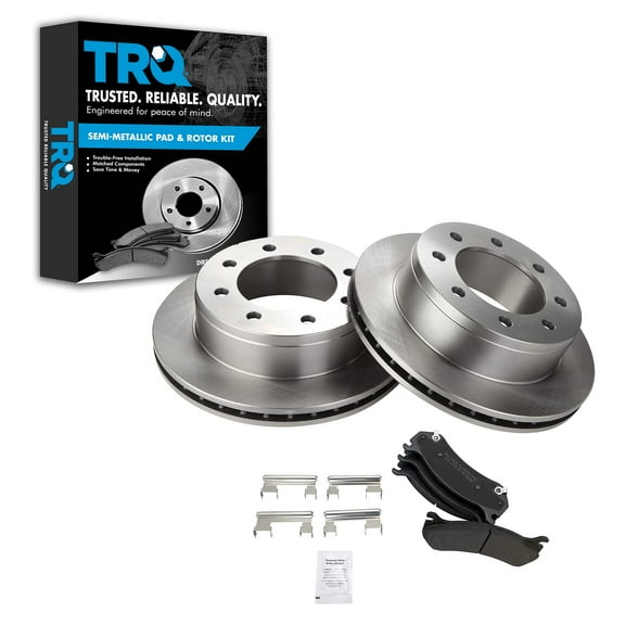 TRQ Rear Disc Brake Pads & Rotors Kit Posi Metallic Fits Select Chevy Pickup Truck