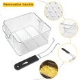 thumbnail image 5 of Stainless Steel Deep Fat Fryer Basket Oil Fried Chips Fish Nuggets Fry Food Kitchen Cook Pan, 5 of 5