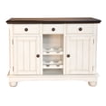 thumbnail image 3 of A-America British Isles Solid Wood Server in Chalk-Cocoa Bean, 3 of 3