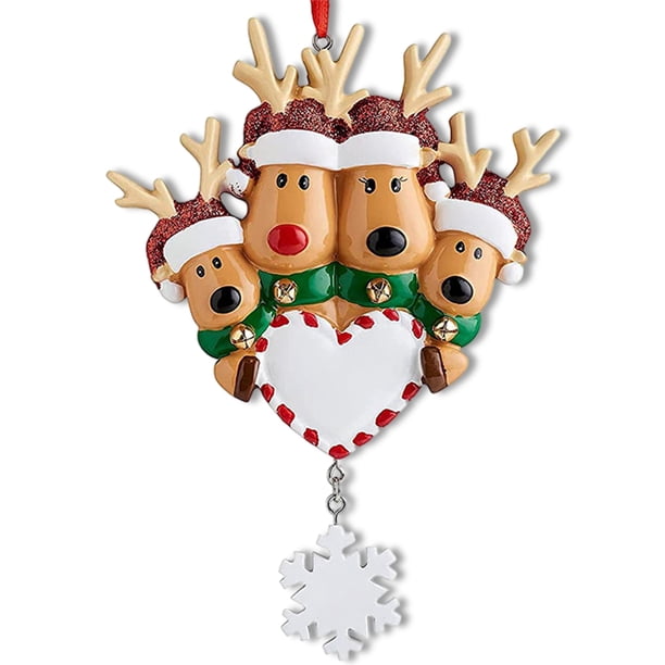 Adorno colgante de árbol de Navidad Papá Noel Navidad Arte Artesanía Juguete Decoración de ventana Decoración de fiesta, 4 piezas Kearding HA008994-03