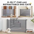 thumbnail image 4 of PawHut Retractable Dog Gate, Extends to 55" Wide, Mesh Pet Gate, 4 of 10