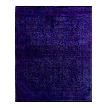 Fine Vibrance One-of-a-Kind Hand-Knotted Area Rug - Purple, 8' 1" x 10' 0"