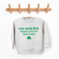 thumbnail image 2 of Bump and Beyond Designs Who Needs Luck, Toddler St. Patrick's Day Sweatshirt (Natural 4T), 2 of 5