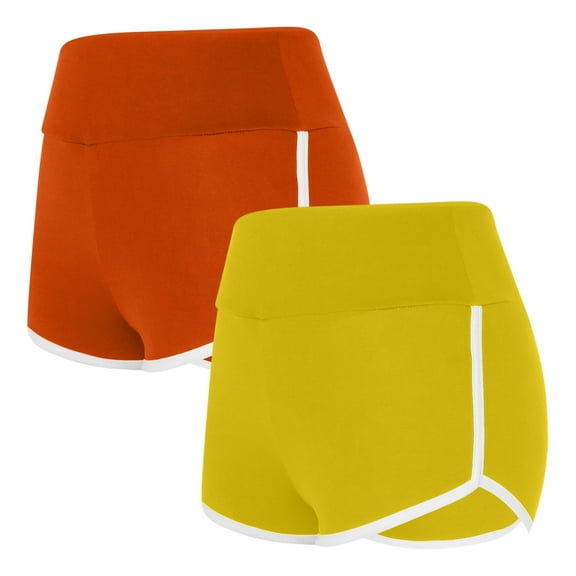 Timegard Shorts for Women 2pc Summer High Waist Slim Fitting Comfy Homewear Casual Shorts Color Block