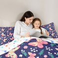 thumbnail image 5 of Manfei Bohemian Butterfly Floral 7-Piece Twin Bedding,Countryside Leaves Bedding Comforter Set,Colorful Stars Reversible, 5 of 7