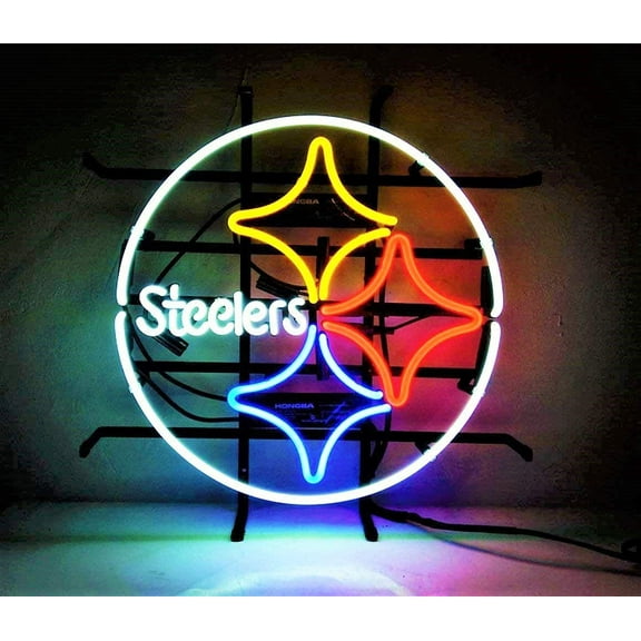 Queen Sense 12"x12" Pittsburgh Steeler Neon Sign Neon Light Beer Bar Pub Man Cave Handmade Neon Tube Lamp 114PSL