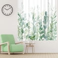 thumbnail image 3 of Green Floral Shower Curtain, Waterproof Fabric Watercolor Eucalyptus Plant Leaves Shower Curtains Set Bathroom Decor for Bathtubs with 12 Hooks, Weighted Hem, Durable, Washable, 3 of 6