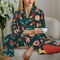 thumbnail image 6 of Lsque Berries and Flowers Pattern Long Sleeve Pajama Set for Women - Soft 2-Piece Sleepwear and Loungewear Set with Pockets, Comfy Nightwear-X-Large, 6 of 7