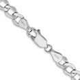 thumbnail image 4 of 14K White Gold Wg 5.25mm Semi-Solid Curb Chain (24 X 5.25) Made In South Africa bc105-24, 4 of 5