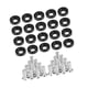 thumbnail image 5 of 20 tornillos para matrícula con arandelas, herrajes de montaje, tuercas de fijación, seguridad negro, 5 of 9