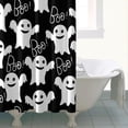 thumbnail image 4 of Black Halloween Ghosts with Boo Shower Curtain 84"x72" ,Bathroom Decorative Shower Curtains Set with 12 Hooks,Modern Waterproof Washable Shower Curtain, 4 of 6